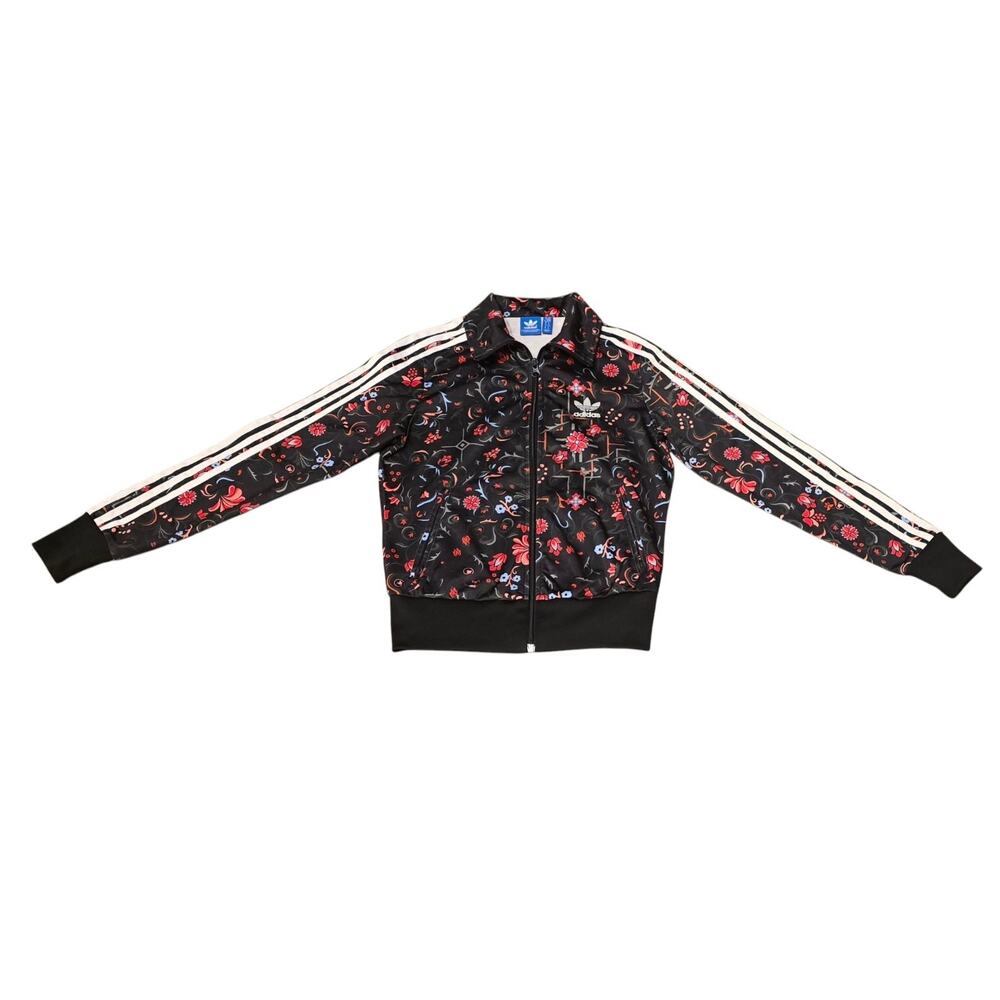 Adidas Originals Floral Flower Firebird Full Zip Track Jacket - Youth US XS - Picture 2 of 10